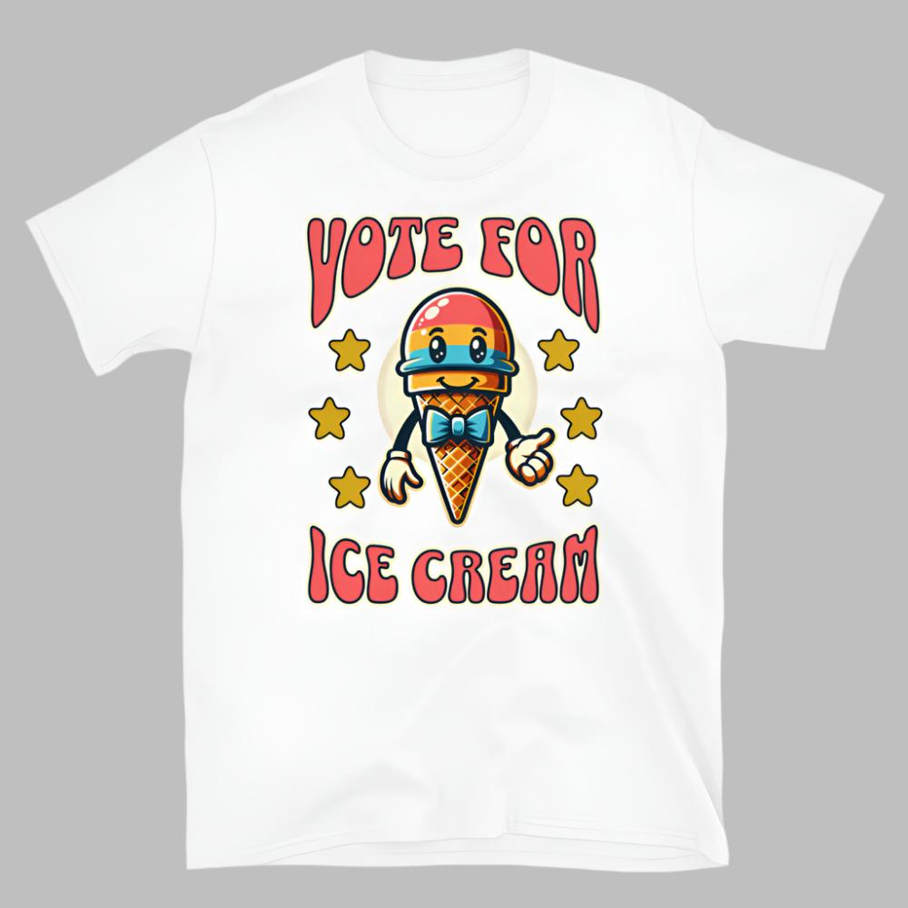 Vote For Ice Cream TShirt - White Color - https://ascensionemporium.net