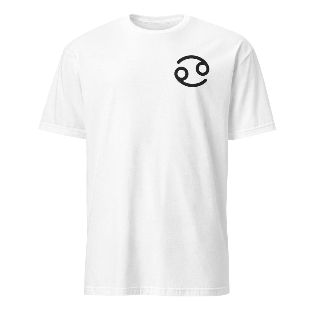 Cancer Zodiac Embroidered TShirt - White Color - https://ascensionemporium.net