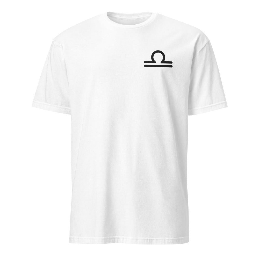 Libra Zodiac Embroidered TShirt - White Color - https://ascensionemporium.net