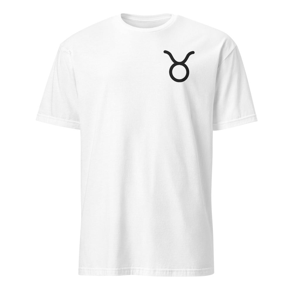 Taurus Zodiac Embroidered TShirt - White Color - https://ascensionemporium.net