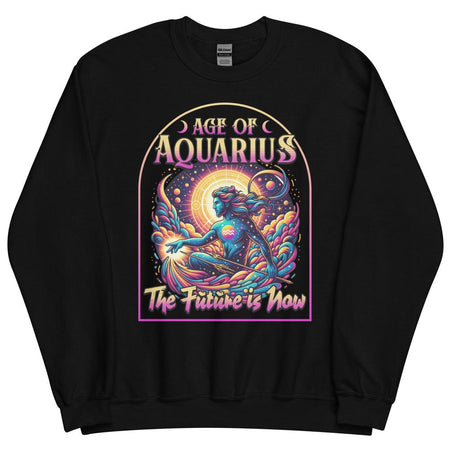 Age of Aquarius Sweatshirt - Black Color - https://ascensionemporium.net