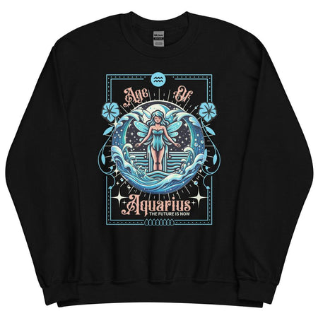 Age of Aquarius Fairy Sweatshirt - Black Color - https://ascensionemporium.net