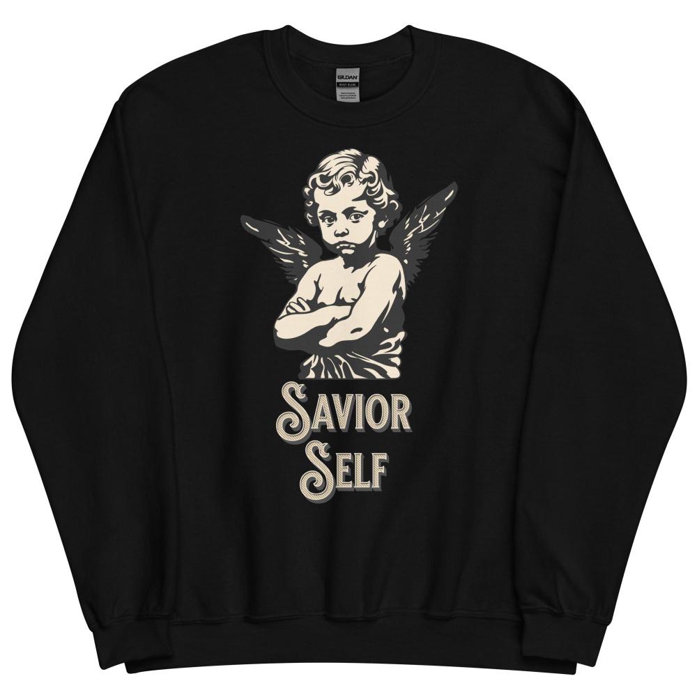 Savior Self Boy Angel Sweatshirt - Black Color - https://ascensionemporium.net