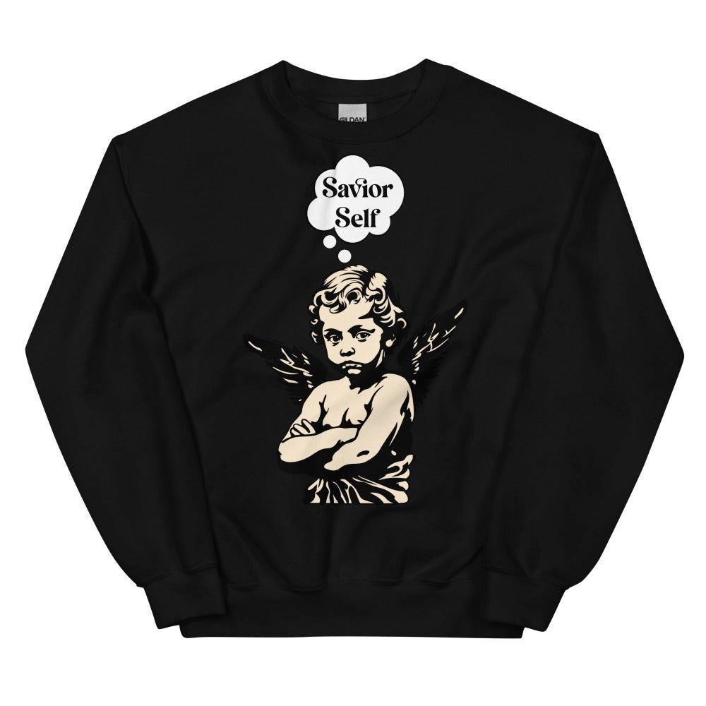 Savior Self Boy Angel Sweatshirt - Black Color - https://ascensionemporium.net