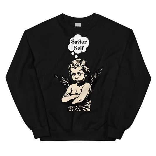 Savior Self Boy Angel Sweatshirt - Black Color - https://ascensionemporium.net
