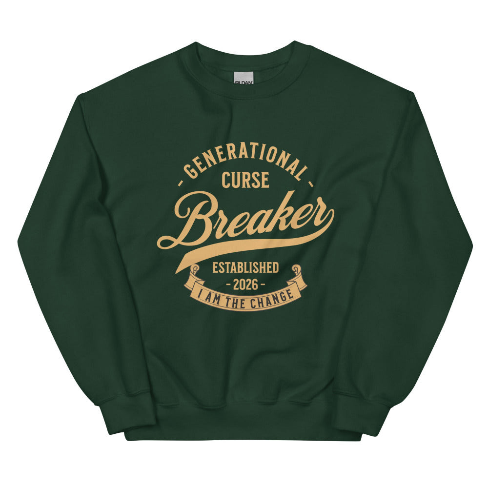 Generational Curse Breaker Sweatshirt - Forest Green Color - https://ascensionemporium.net