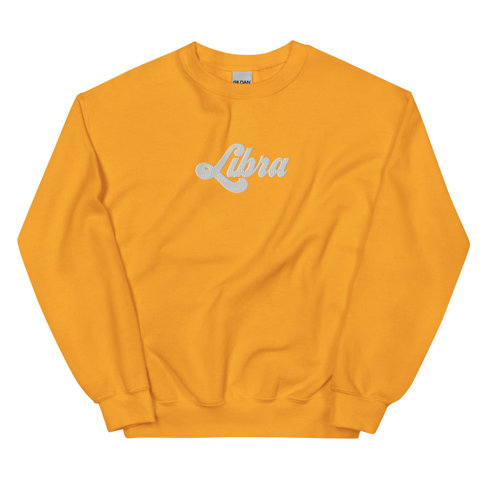 Libra Zodiac Embroidered Sweatshirt - Gold Color - https://ascensionemporium.net