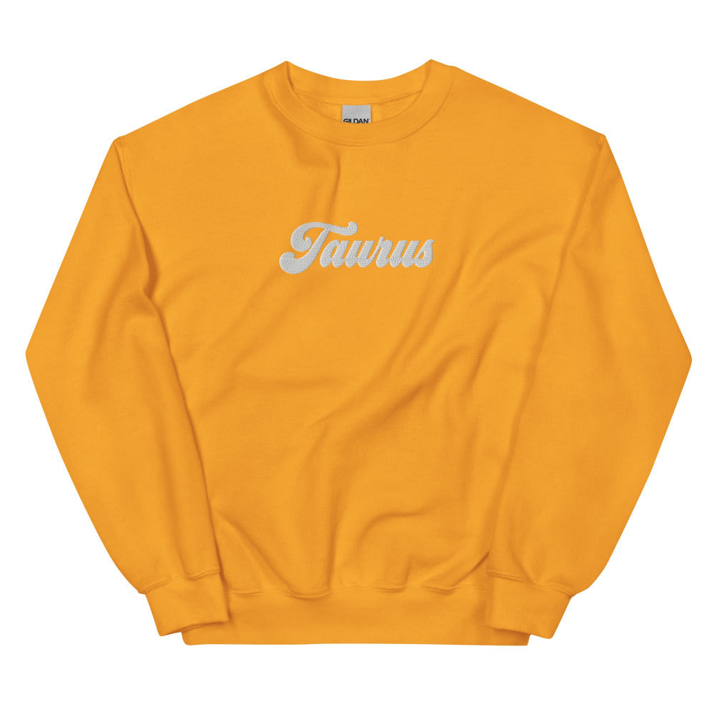 Taurus Zodiac Embroidered Sweatshirt - Gold Color - https://ascensionemporium.net