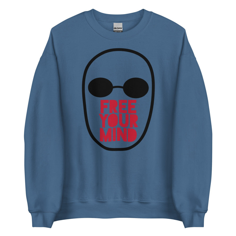 The Matrix Free Your Mind Sweatshirt - Indigo Blue Color - https://ascensionemporium.net