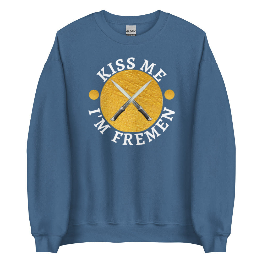 Kiss Me I'm Fremen Sweatshirt - Indigo Blue Color - https://ascensionemporium.net