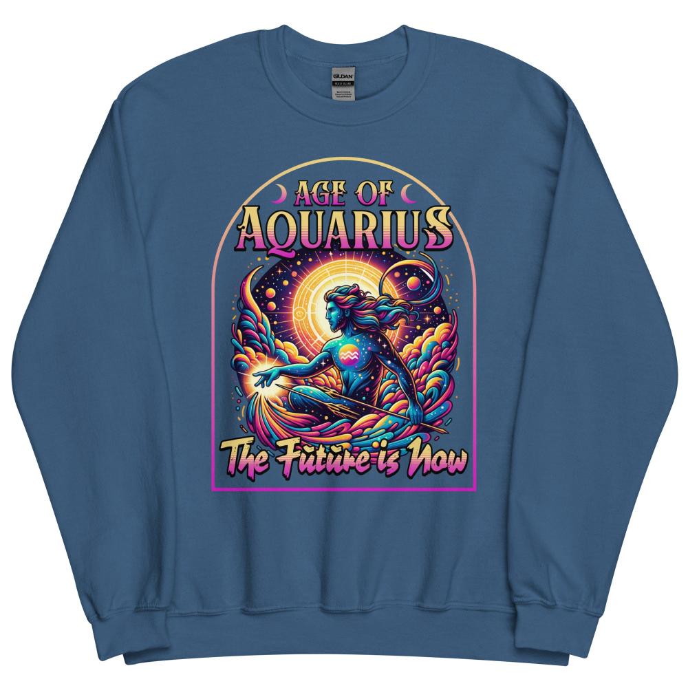 Age of Aquarius Sweatshirt - Indigo Blue Color - https://ascensionemporium.net