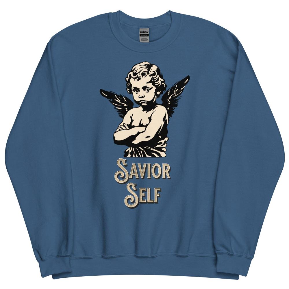 Savior Self Boy Angel Sweatshirt - Indigo Blue Color - https://ascensionemporium.net