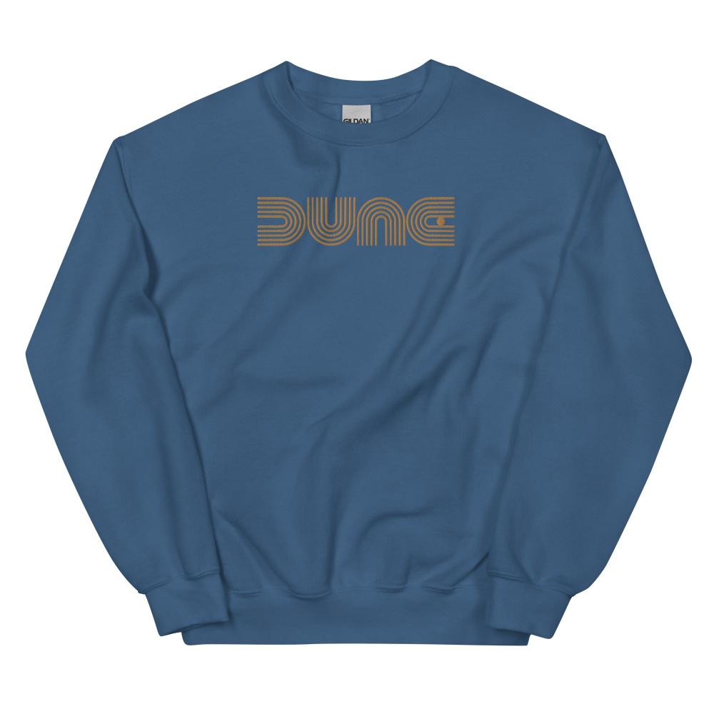 Dune Geometric Embroidered Sweatshirt - Indigo Blue Color - https://ascensionemporium.net