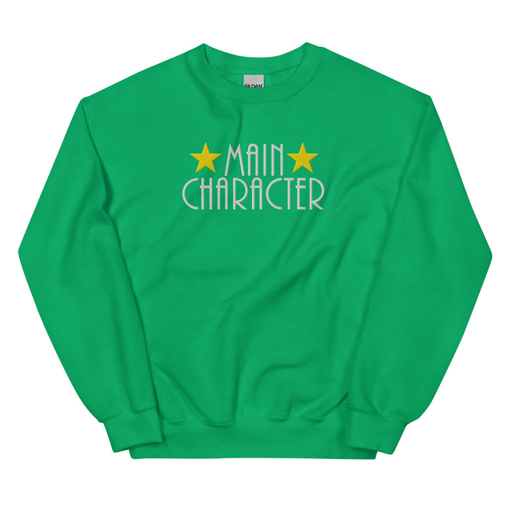 Main Character Embroidered Sweatshirt - Irish Green Color - https://ascensionemporium.net