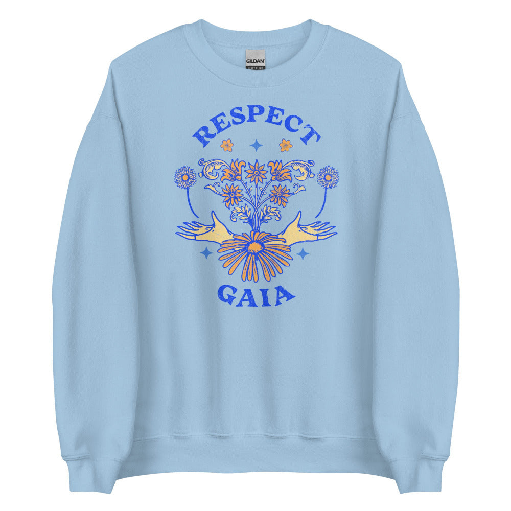 Respect Gaia Sweatshirt - Light Blue Color