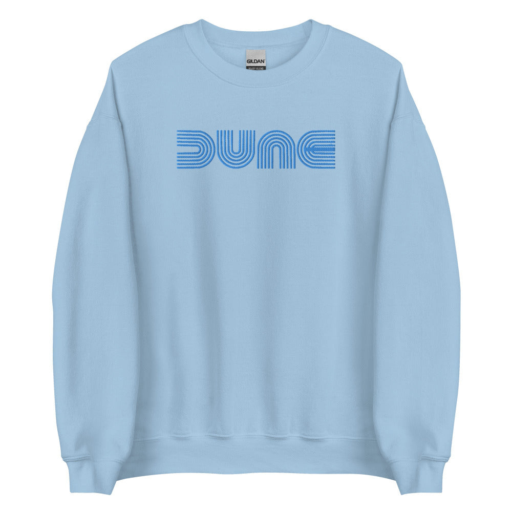 Dune Embroidered Sweatshirt - Light Blue Color - Blue Embroidery