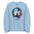 Namaste Yoga Meditation Sweatshirt - Watercolor Sphere - Light Blue Color
