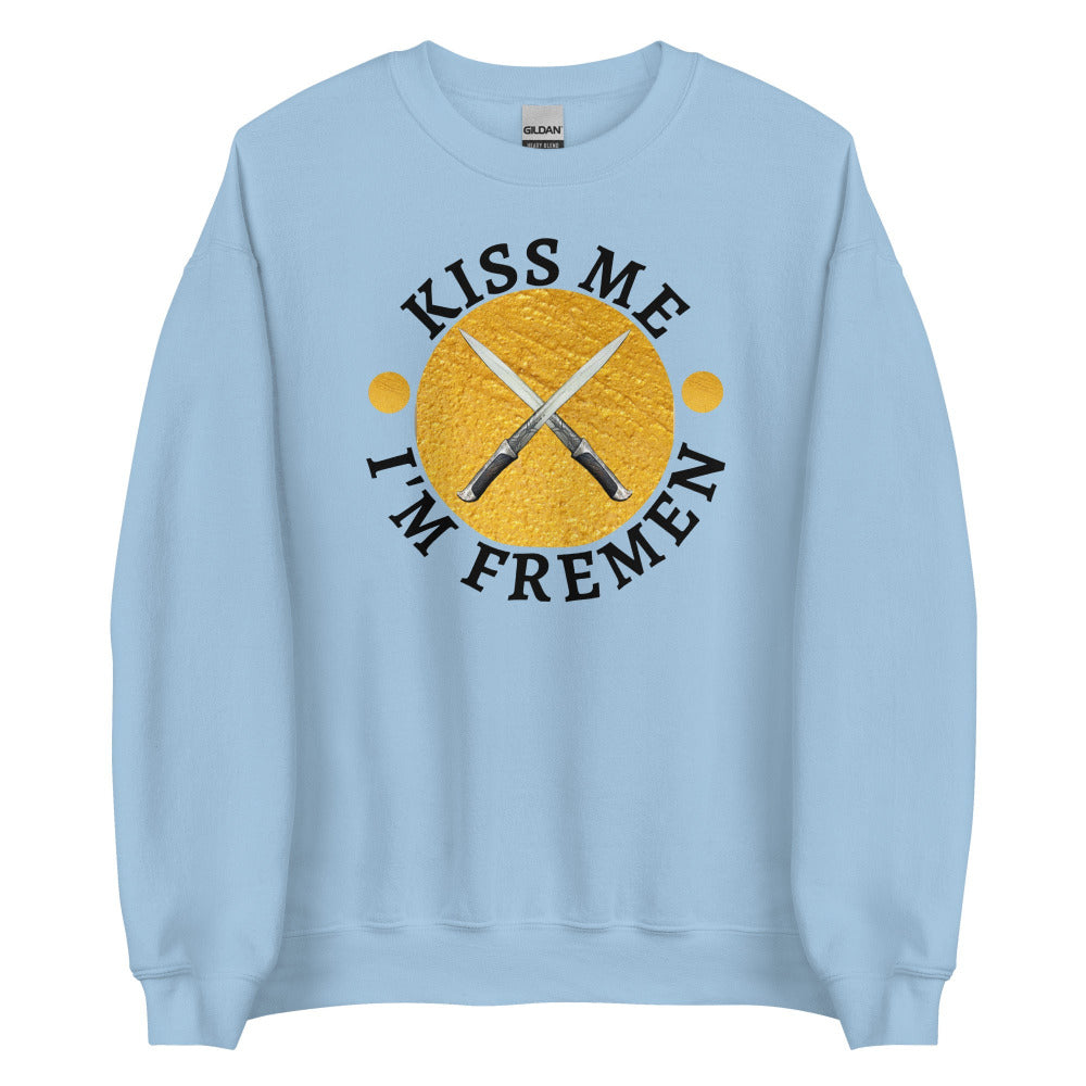 Kiss Me I'm Fremen Sweatshirt - Light Blue Color - https://ascensionemporium.net