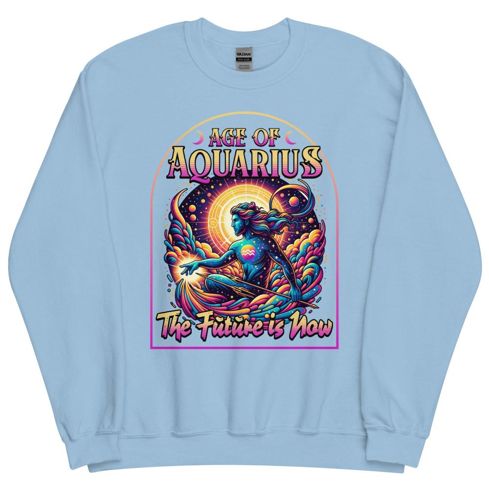 Age of Aquarius Sweatshirt - Light Blue Color - https://ascensionemporium.net