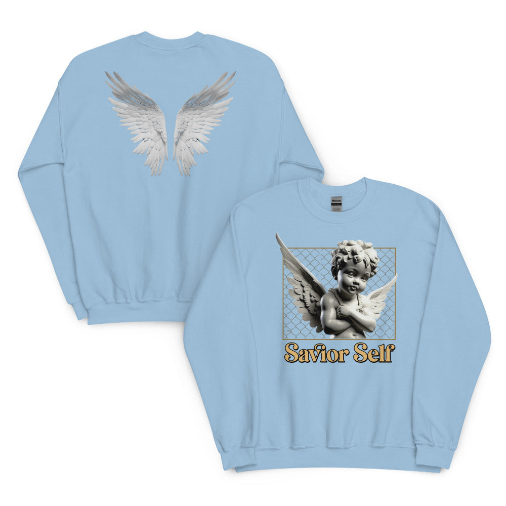 Savior Self Angel Wings Sweatshirt - Light Blue Color - https://ascensionemporium.net