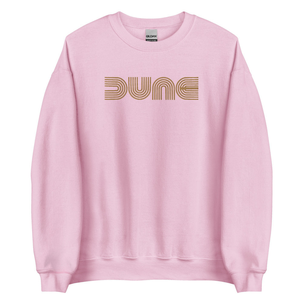 Dune Embroidered Sweatshirt - Light Pink Color - Gold Embroidery