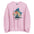 Namaste Yoga Meditation Sweatshirt - Watercolor Clouds - Light Pink Color