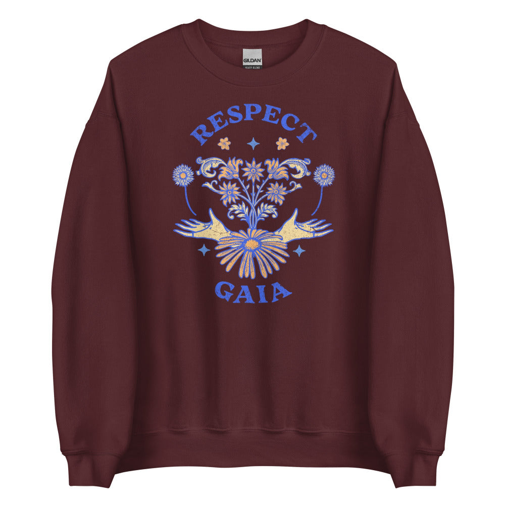 Respect Gaia Sweatshirt - Maroon Color