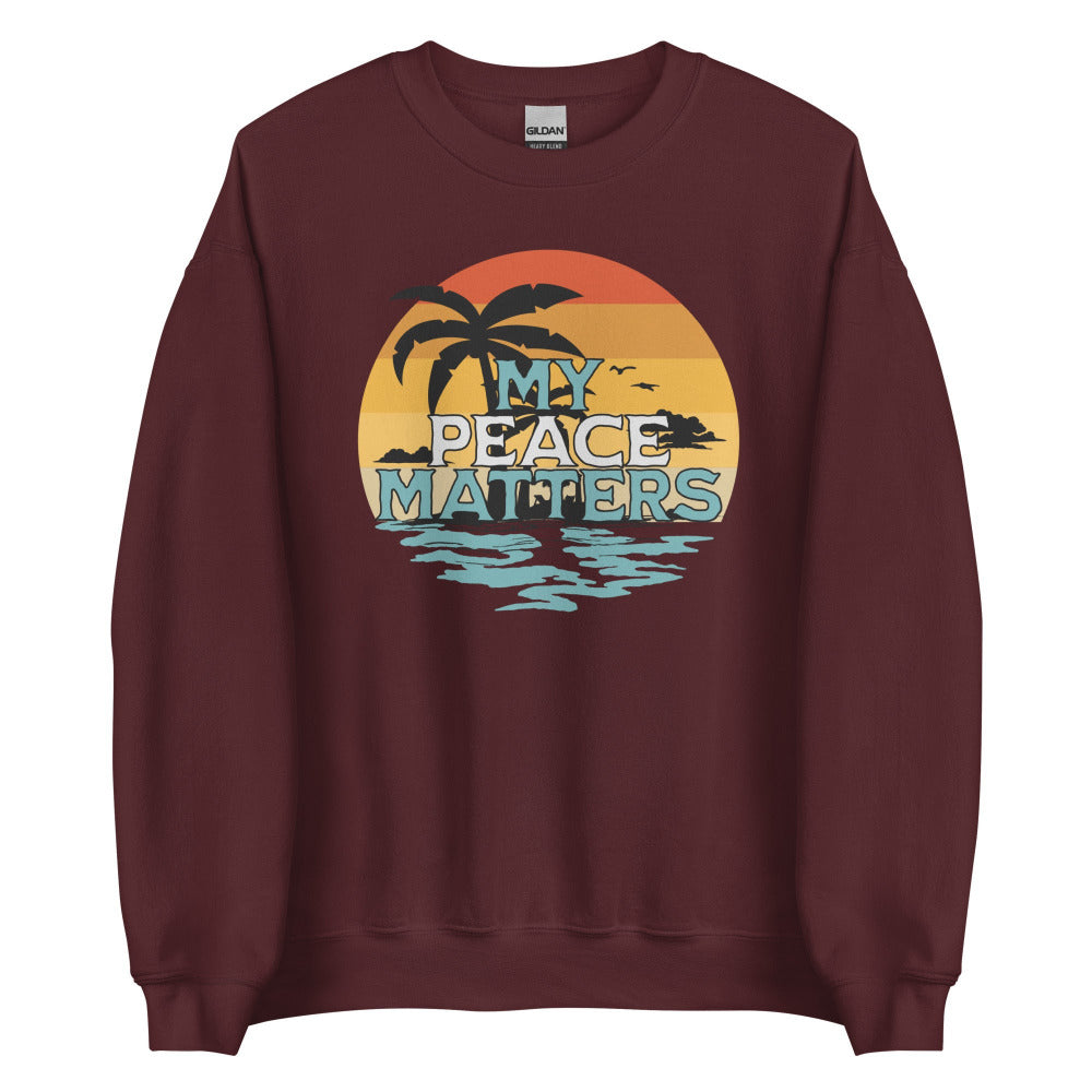 My Peace Matters Sweatshirt - Maroon Color - https://ascensionemporium.net