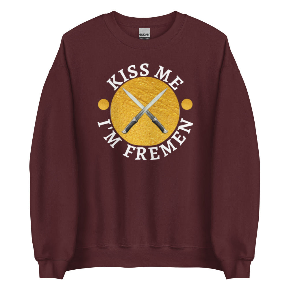 Kiss Me I'm Fremen Sweatshirt - Maroon Color - https://ascensionemporium.net