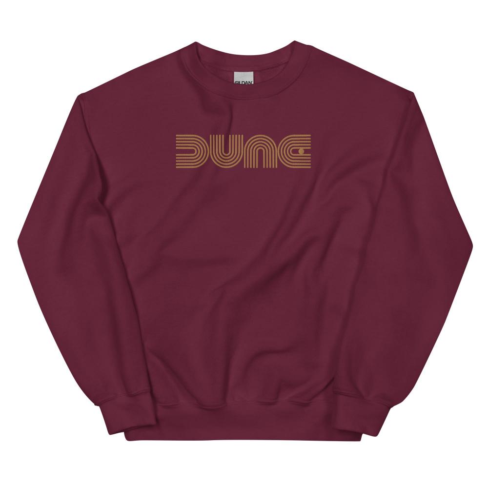 Dune Geometric Embroidered Sweatshirt - Maroon Color - https://ascensionemporium.net