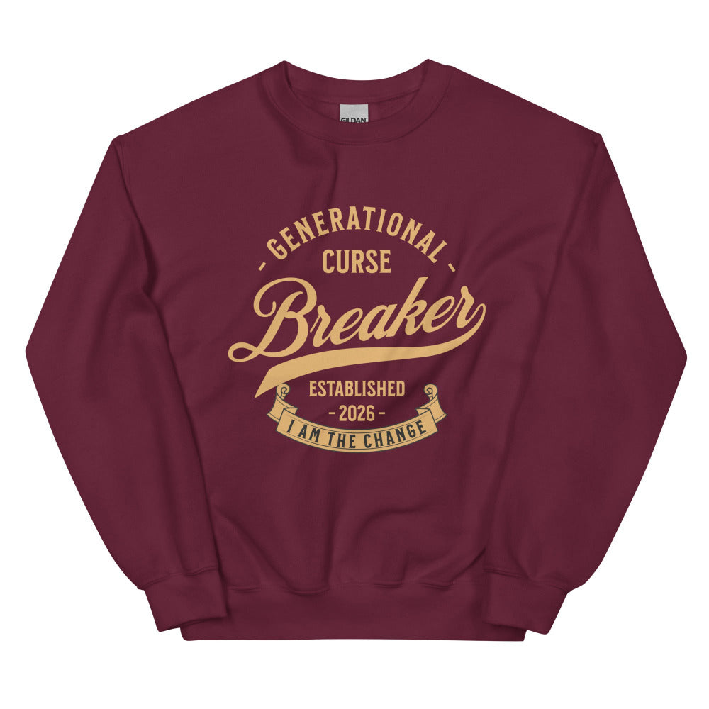 Generational Curse Breaker Sweatshirt - Maroon Color - https://ascensionemporium.net