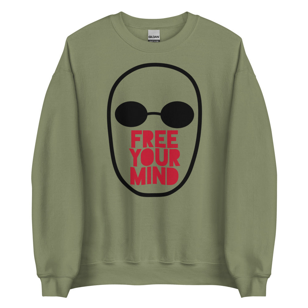 The Matrix Free Your Mind Sweatshirt - Military Green Color - https://ascensionemporium.net