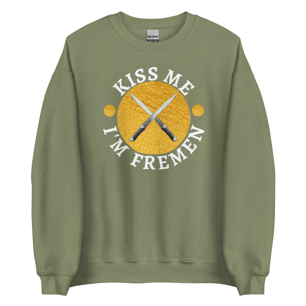 Kiss Me I'm Fremen Sweatshirt - Military Green Color - https://ascensionemporium.net