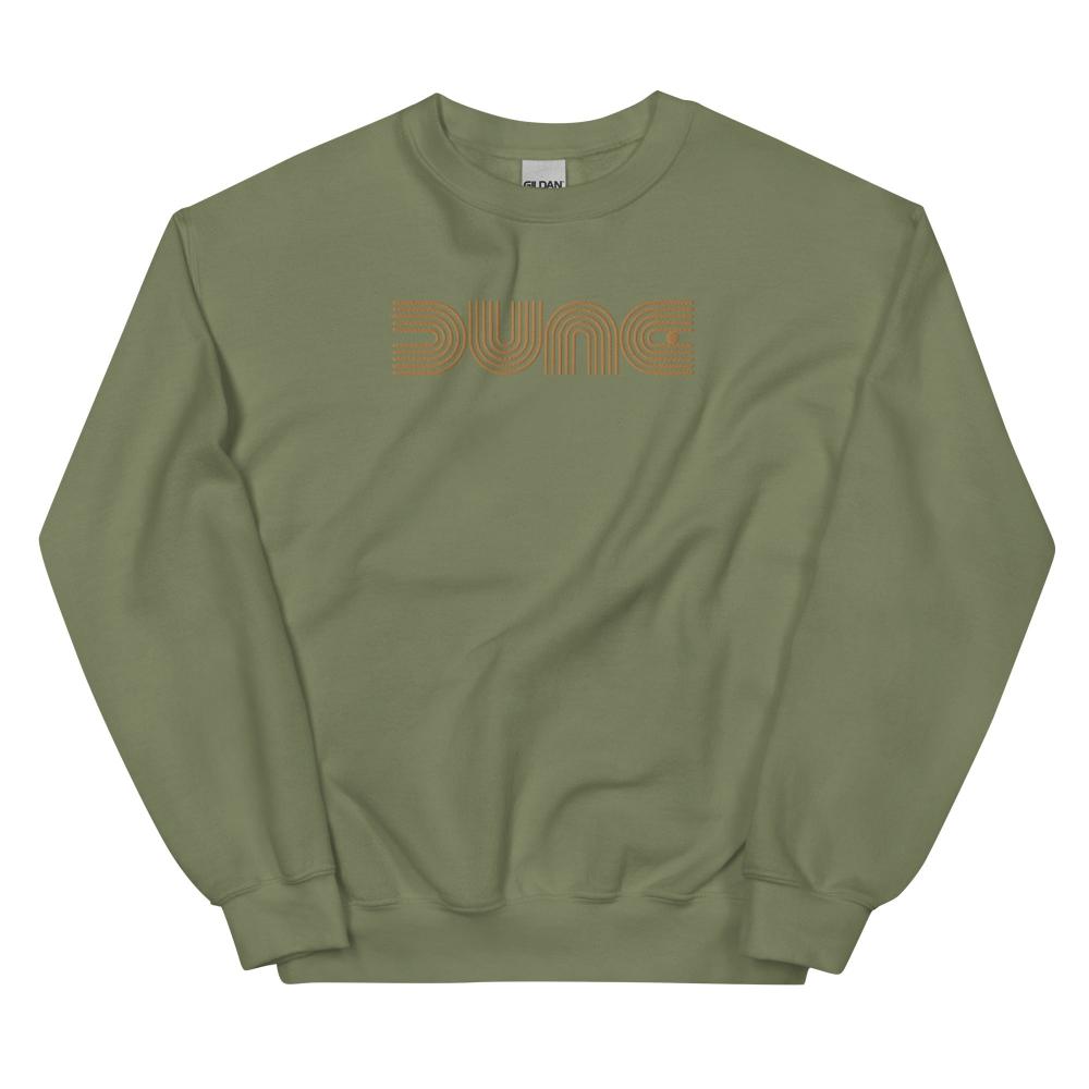 Dune Geometric Embroidered Sweatshirt - Military Green Color - https://ascensionemporium.net