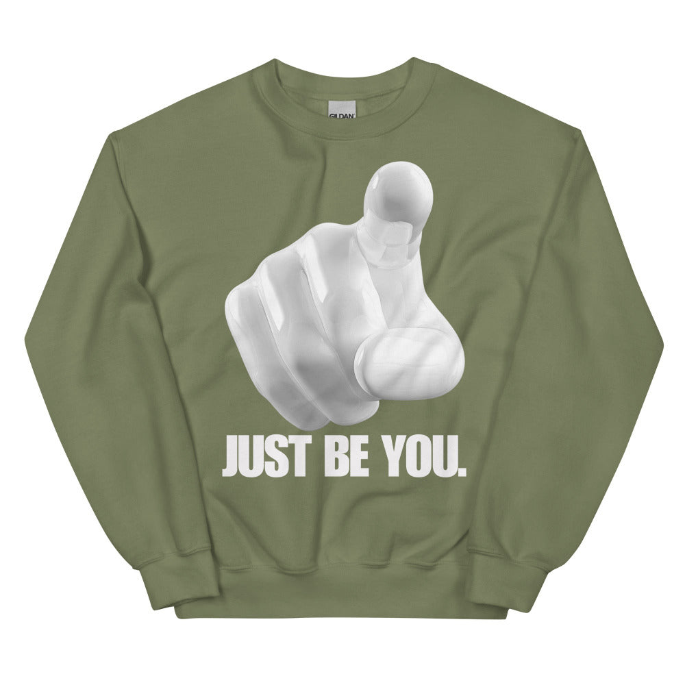 Just Be You Sweatshirt - Military Green Color - https://ascensionemporium.net