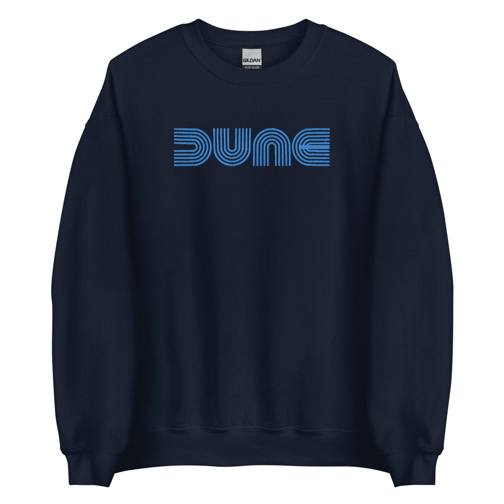 Dune Embroidered Sweatshirt - Navy Color - Blue Embroidery
