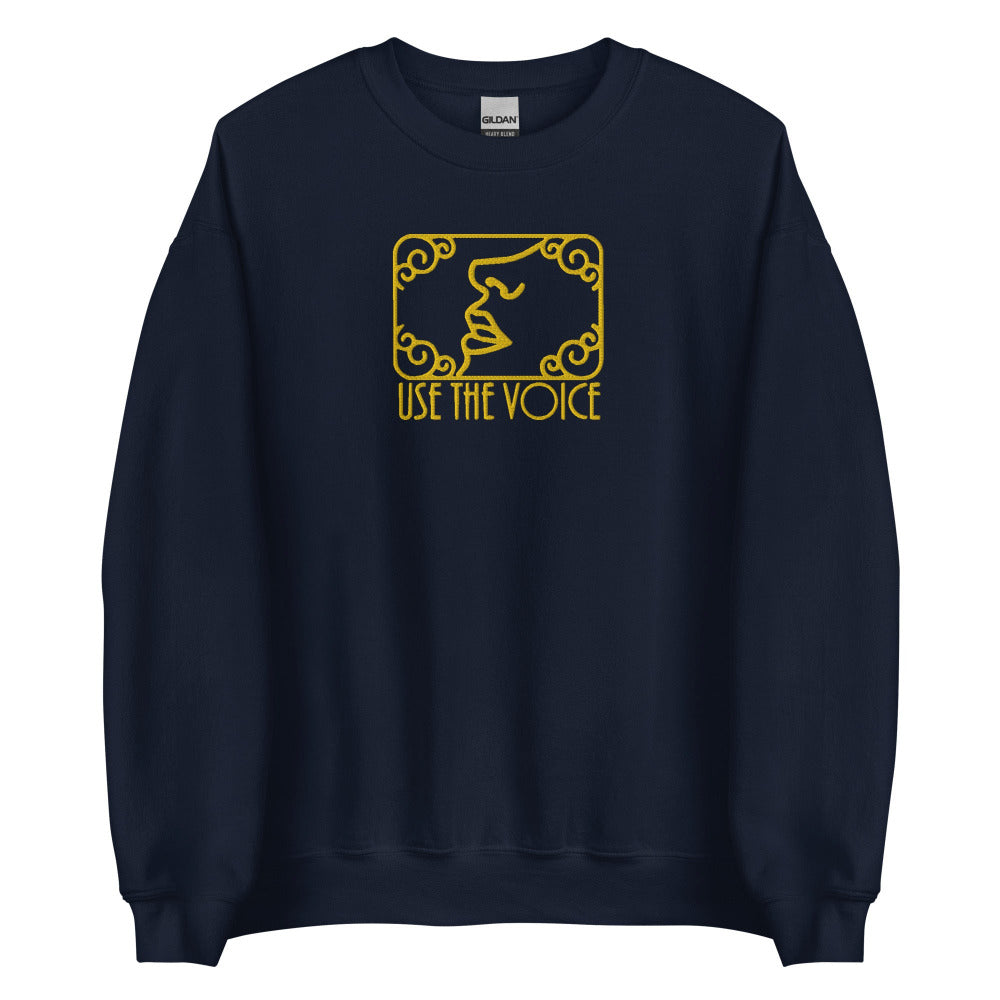 Use The Voice Embroidered Sweatshirt - Navy Color