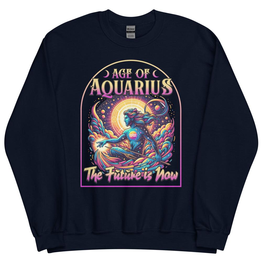 Age of Aquarius Sweatshirt - Navy Color - https://ascensionemporium.net