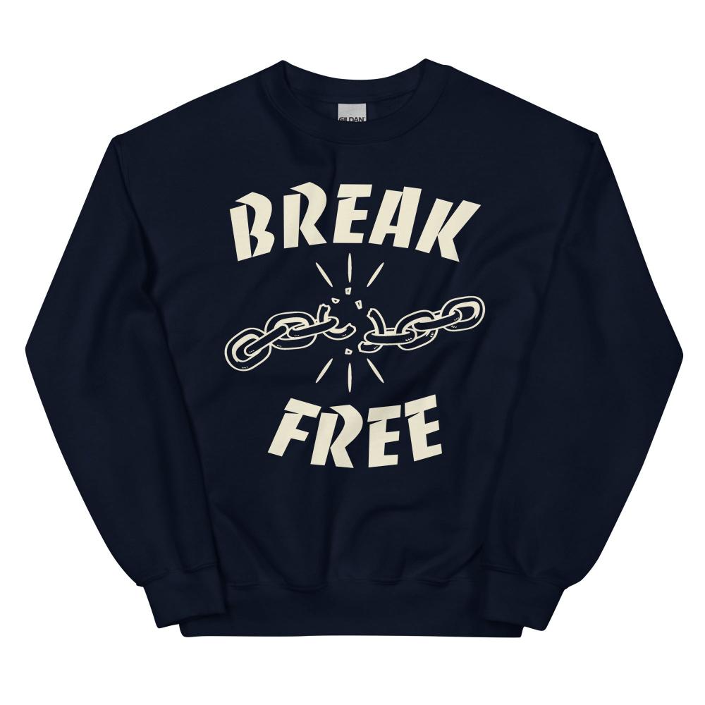 Break Free Sweatshirt - Navy Color - https://ascensionemporium.net