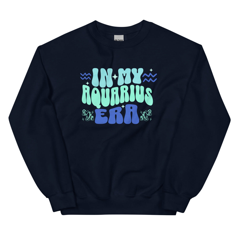 In My Aquarius Era Sweatshirt - Navy Color - https://ascensionemporium.net