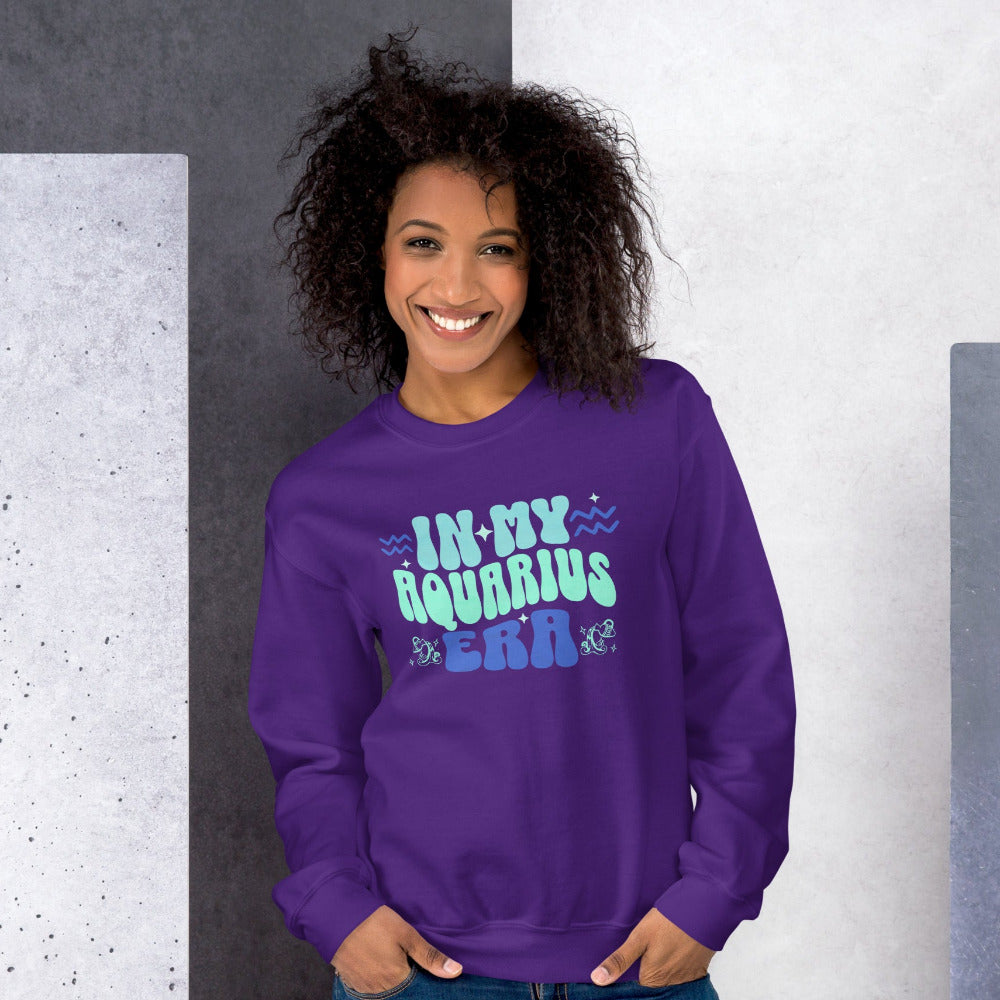 In My Aquarius Era Sweatshirt - Purple Color - https://ascensionemporium.net