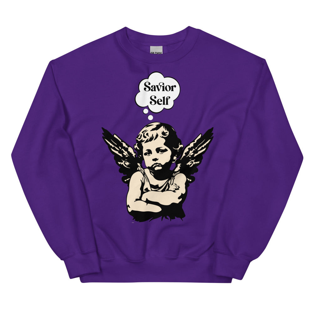 Savior Self Girl Angel Sweatshirt - Purple Color - https://ascensionemporium.net