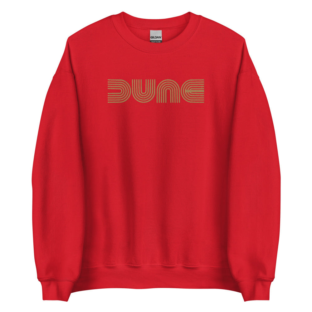 Dune Embroidered Sweatshirt - Red Color - Gold Embroidery
