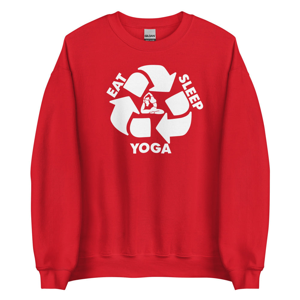 Eat Sleep Yoga Sweatshirt - Red Color