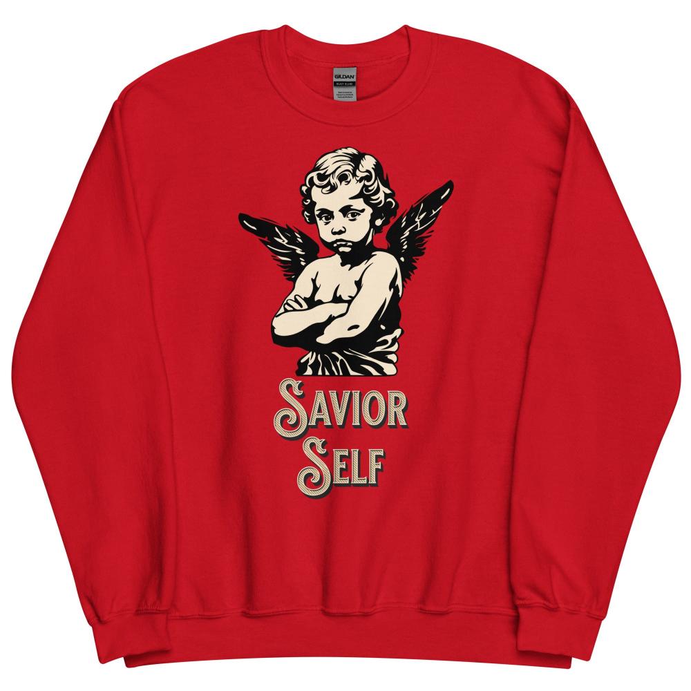 Savior Self Boy Angel Sweatshirt - Red Color - https://ascensionemporium.net