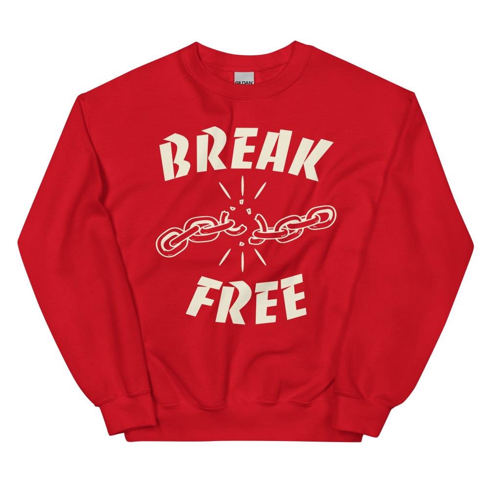 Break Free Sweatshirt - Red Color - https://ascensionemporium.net