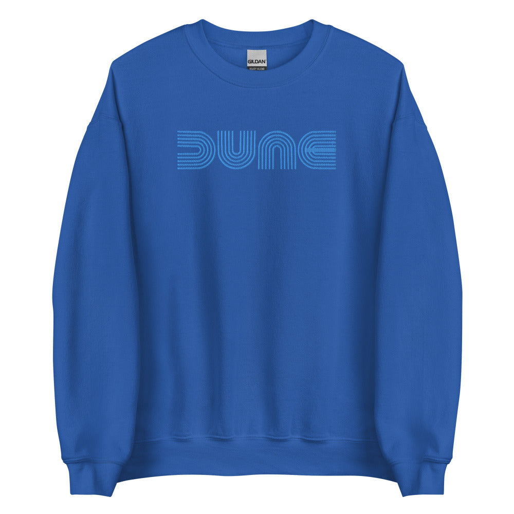 Dune Embroidered Sweatshirt - Royal Color - Blue Embroidery