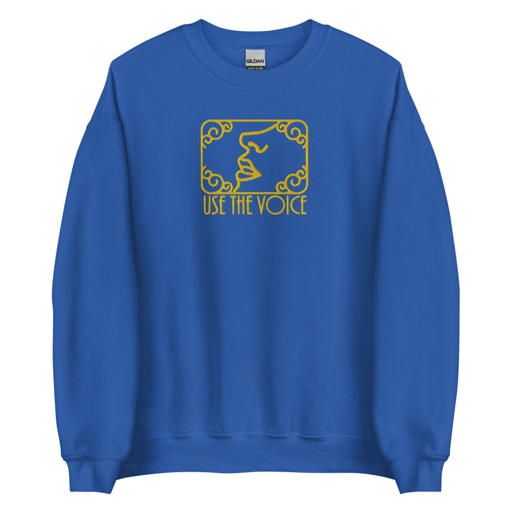 Use The Voice Embroidered Sweatshirt - Royal Color