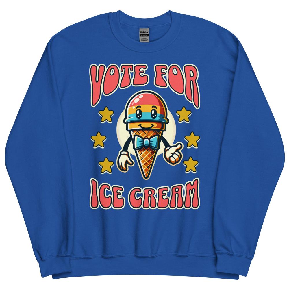 Vote For Ice Cream Sweatshirt - Royal Color - https://ascensionemporium.net