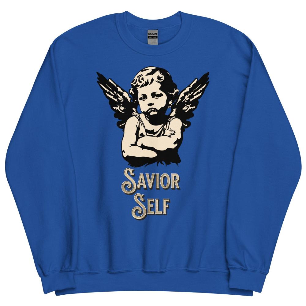 Savior Self Girl Angel Sweatshirt - Royal Color - https://ascensionemporium.net